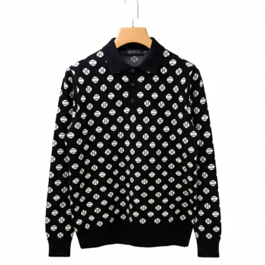 Men Long Sleeve Knitted T-shirt