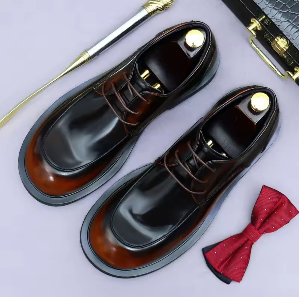 Derby Brogue Round Toe Shoes