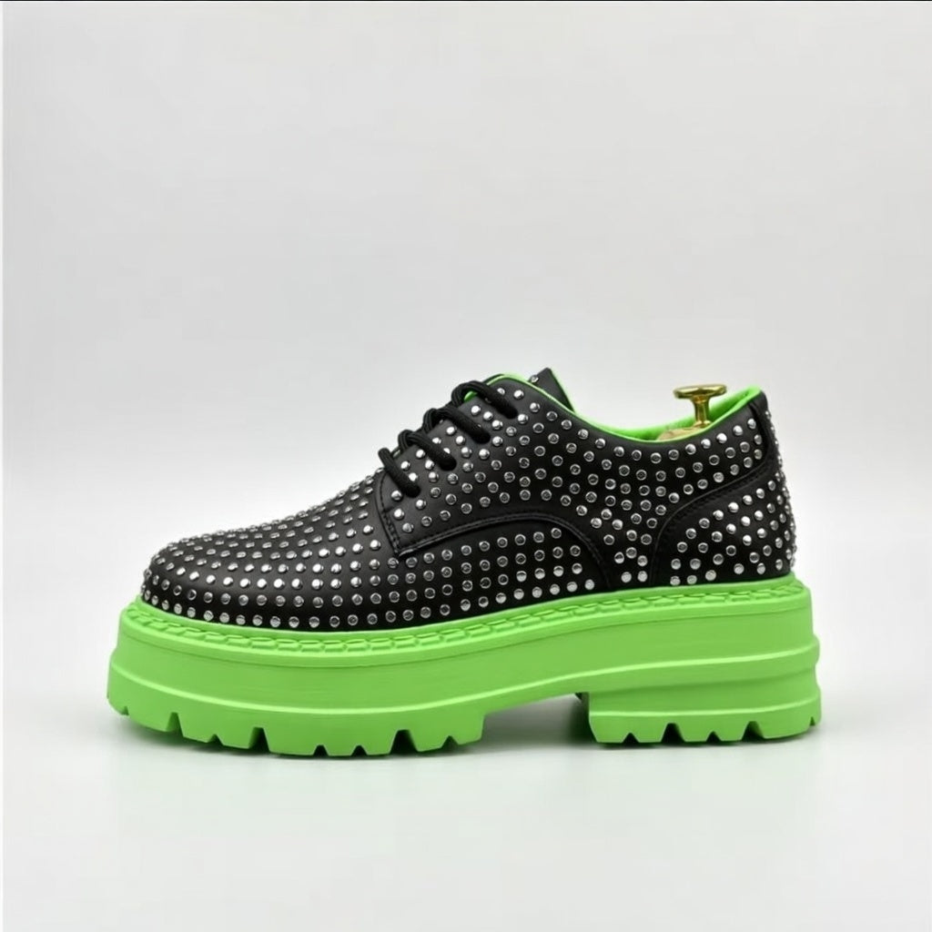 Rivet Punk Rock Lace up Casual Shoes