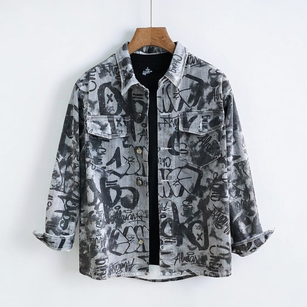 Men Casual loose Lapel Shirt