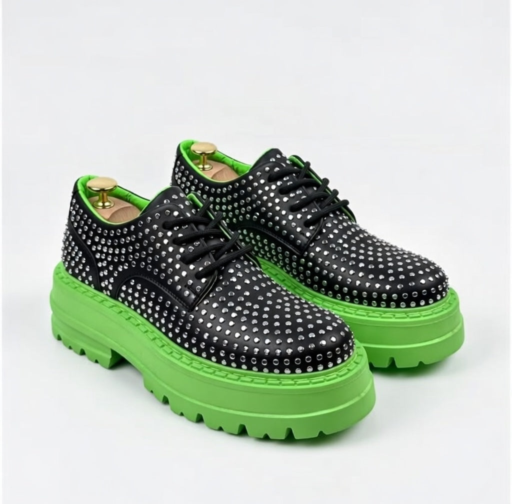 Rivet Punk Rock Lace up Casual Shoes