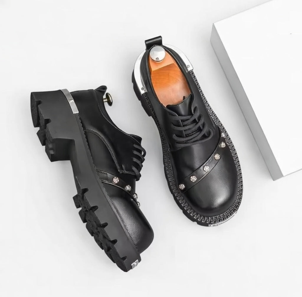 Classic Men Thick-Soled Derby Shoes Casual