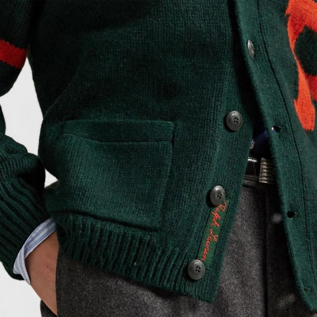 Men Letter Jumper Cardigan